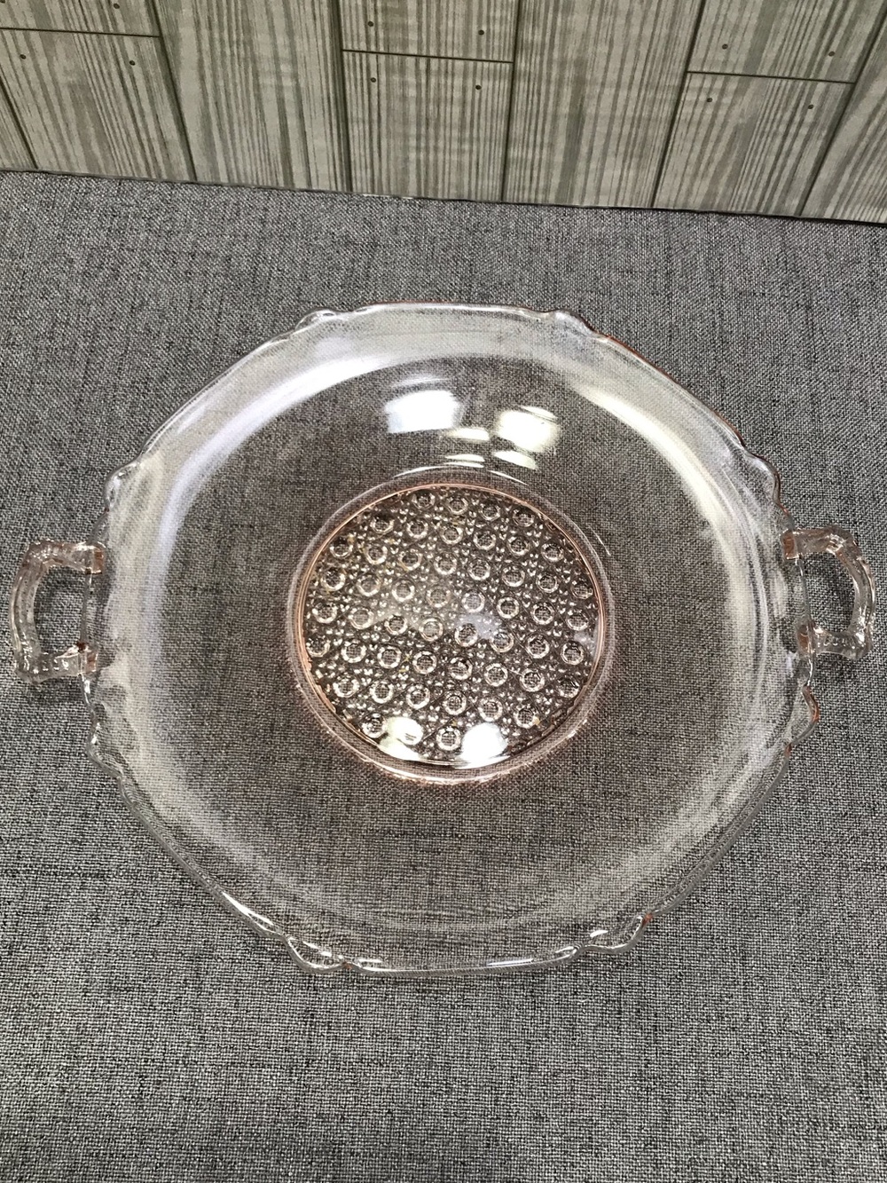 Vintage Lancaster Peak Pinks handled dish